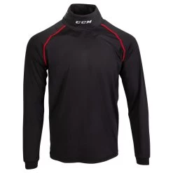 CCM Senior Athletic Fit Long Sleeve Shirt W/Integrated Neck Protection