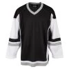 Stadium Adult Hockey Jersey - Black/White/Gray