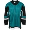 Stadium Adult Hockey Jersey - Teal/Black/White
