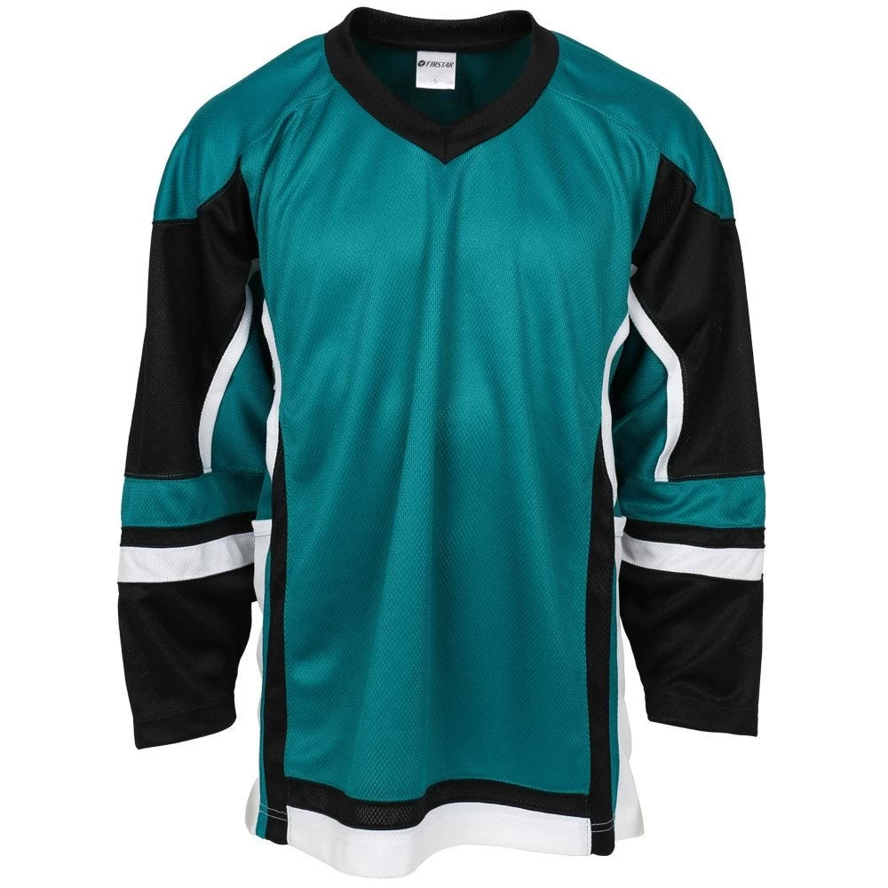 Stadium Youth Hockey Jersey - Teal/Black/White 4 Stadium Youth Hockey Jersey - Teal/Black/White - Image 2