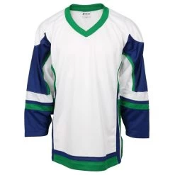 Stadium Adult Hockey Jersey - White/Royal/Kelly