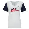 Nike USA Hockey Dri-Fit Cotton Slub V-Neck Women's Short Sleeve Tee Shirt 2 Nike USA Hockey Dri-Fit Cotton Slub V-Neck Women's Short Sleeve Tee Shirt -Hockey Shop Online Sale nike hockey apparel usa dri fit cotton slub v neck ss tee wmn